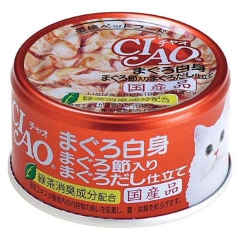 ■　いなばペットフード　チャオ　まぐろ白身　まぐろ節　８５ｇ