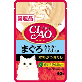 ■　チャオパウチ　まぐろ　ささみ・しらす入り　４０ｇ