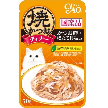 ■　チャオ　焼かつおディナー　かつお節・ほたて貝柱入り　５０ｇ