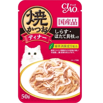 ■　チャオ　焼かつおディナー　しらす・ほたて貝柱入り　５０ｇ