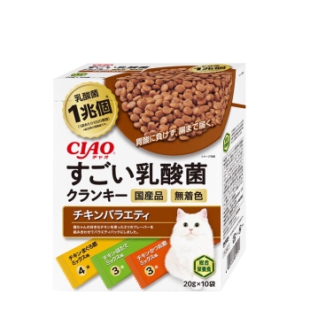 ■　ＣＩＡＯすごい乳酸菌クランキー　チキンバラエティ２０ｇ×１０袋