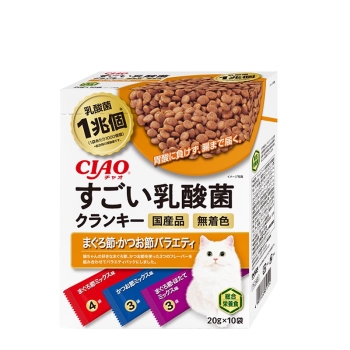 ■　ＣＩＡＯすごい乳酸菌クランキー　まぐろ節・かつお節バラエティ２０ｇ×１０袋
