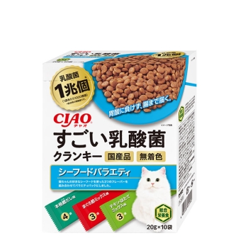 ■　ＣＩＡＯすごい乳酸菌クランキー　シーフードバラエティ２０ｇ×１０袋