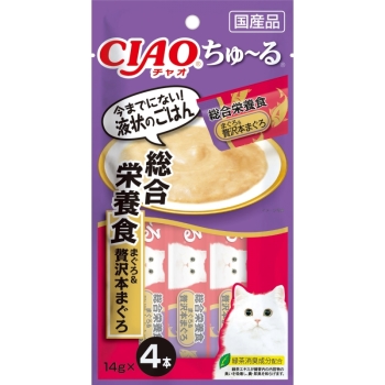 ＣＩＡＯちゅーる　総合栄養食まぐろ＆贅沢本まぐろ１４ｇ×４Ｐ