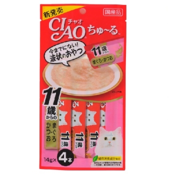チャオ ちゅーる11歳からのまぐろ・かつお  14g×4本