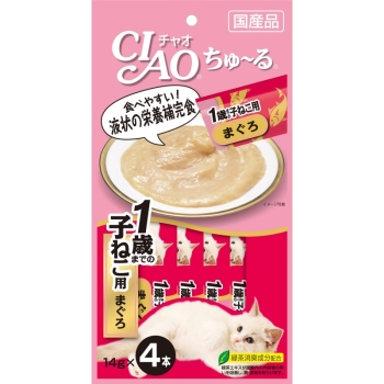 ＣＩＡＯちゅーる　１歳までの子ねこ用まぐろ１４ｇ×４Ｐ