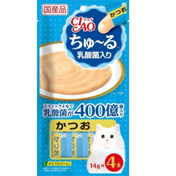 ■　チャオ　ちゅーる　乳酸菌入り　かつお　１４ｇ×４本