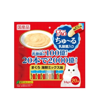 チャオ ちゅーる 20本入り 乳酸菌入り まぐろ 海鮮ミックス味