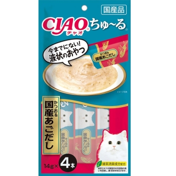 チャオ ちゅ~る かつお&国産あごだし 14g×4本