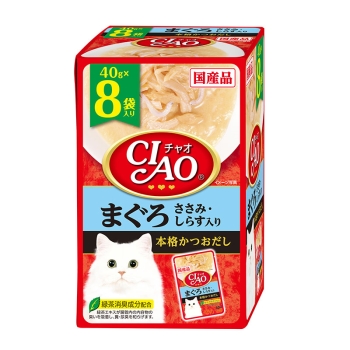■　ＣＩＡＯパウチ　まぐろささみ・しらす入り４０ｇ×８