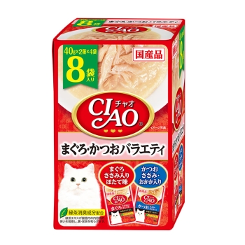 ■　ＣＩＡＯパウチ　まぐろ・かつおバラエティ４０ｇ×８