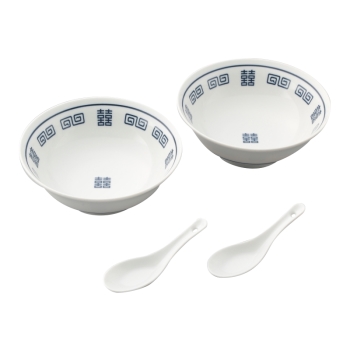 なるとへび雷紋　ペアラーメンセット青　ハッピーバッグ