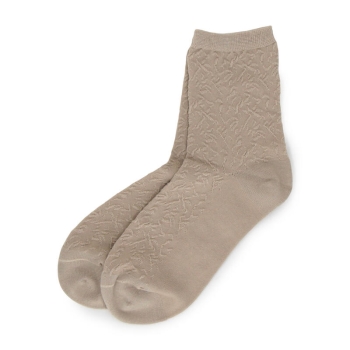 セブンプレミアムライフスタイル　ボディヒーター　リーフクルーソックス