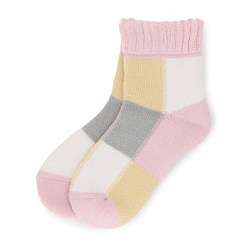 セブンプレミアムライフスタイル　ボディヒーター　ブロックショート丈ルームソックス（１４ｃｍ）