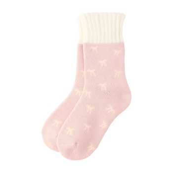 セブンプレミアムライフスタイル　ボディヒーター　リボンクルー丈ルームソックス（２０ｃｍ）