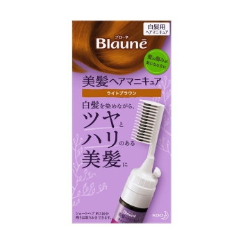 花王　ブローネ　美髪ヘアマニキュア　ライトブラウン　クシつき