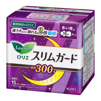 花王 ロリエ スリムガード 多い夜用300 15コ入