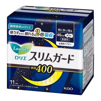 花王 ロリエ スリムガード 特に多い夜用400 11コ入