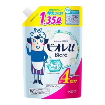 花王　ビオレｕ　さっぱりさらさらつめかえ　１３５０ｍｌ
