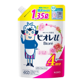 花王　ビオレｕ　エンジェルローズの香りつめかえ　１３５０ｍｌ