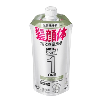 花王 メンズビオレONE オールインワン全身洗浄料 爽やかなハーバルグリーン つめかえ
