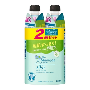 花王　メリット　シャンプー　つめかえ　２コセット