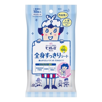 花王　ビオレｕ　全身すっきりシート　携帯用１０枚入