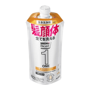 花王 メンズビオレ ONE オールインワン全身洗浄料 髪肌なめらかタイプ つめかえ用