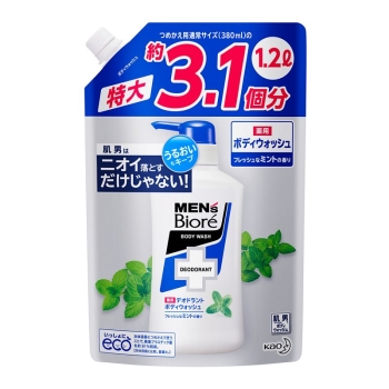 花王 メンズビオレ 薬用デオドラントボディウォッシュ フレッシュなミント つめかえ特大 1200ml