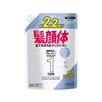 花王 メンズビオレONE オールインワン全身洗浄料 清潔感のあるフルーティーサボン つめかえ 大容量