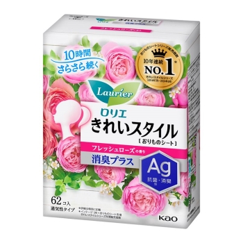 花王　ロリエ　きれいスタイル　フレッシュローズ　消臭プラス　６２コ入