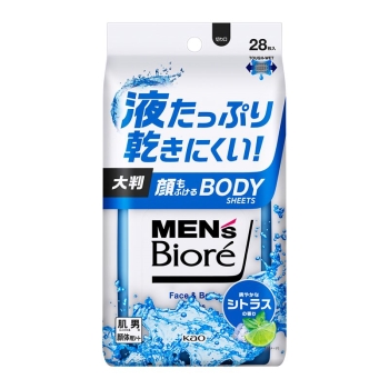 花王 メンズビオレ 顔もふけるボディシート 爽やかなシトラスの香り