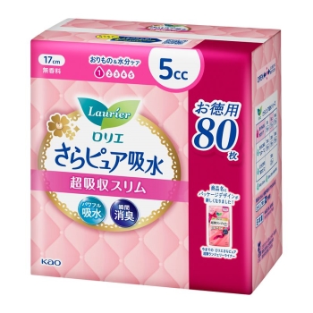 花王　ロリエ　さらピュア吸水　超吸収スリム　５ｃｃ　スーパージャンボ８０枚