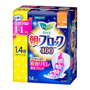 花王　ロリエ　朝までブロック　４００　１４コ入