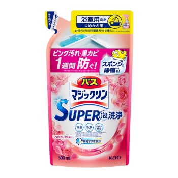 【在庫限り】花王 バスマジックリン SUPER泡洗浄 アロマローズの香り つめかえ用 300ml
