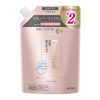 花王　エッセンシャル　ザビューティ　髪のキメ美容リペアシャンプー　つめかえ用　７００ｍｌ