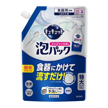 花王　キュキュット　ゴシゴシいらずの泡パック　微香性　つめかえ用　７２０ｍｌ