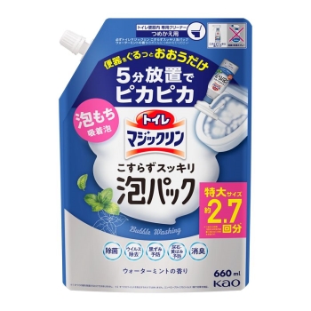 【在庫限り】花王　トイレマジックリン　こすらずスッキリ泡パック　ウォーターミントつめかえ　６６０ｍｌ