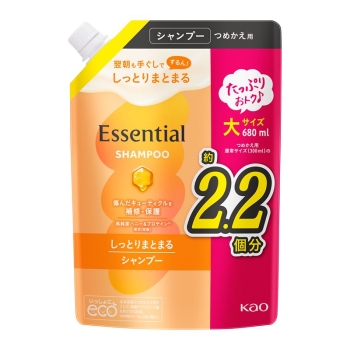 花王　エッセンシャル　しっとりまとまる　シャンプー　つめかえ用　６８０ｍｌ
