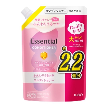 花王　エッセンシャル　ふんわりうるツヤ　コンディショナー　つめかえ用　６８０ｍｌ