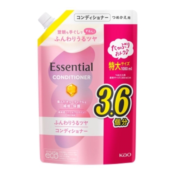 花王　エッセンシャル　ふんわりうるツヤ　コンディショナー　つめかえ用　１０８０ｍｌ