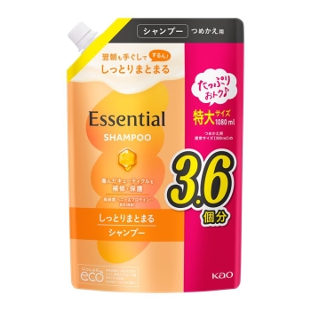 花王　エッセンシャル　しっとりまとまる　シャンプー　つめかえ用　１０８０ｍｌ