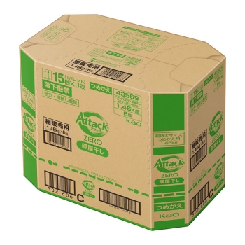 花王　アタックＺＥＲＯ　部屋干し　つめかえ用　１４６０ｇ　梱販売用