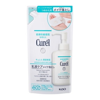 花王　キュレル　潤浸保湿　乳液ケアメイク落とし　つめかえ用　１８０ｍｌ