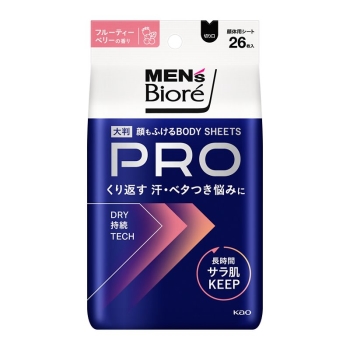 花王 メンズビオレ 顔もふけるボディシートPRO フルーティーベリーの香り