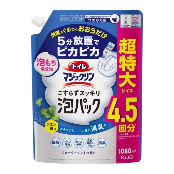 花王 トイレマジックリン こすらずスッキリ泡パック ウォーターミント つめかえ用 1080ml