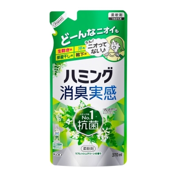 花王　ハミング消臭実感　リフレッシュグリーン　つめかえ用　３７０ｍｌ