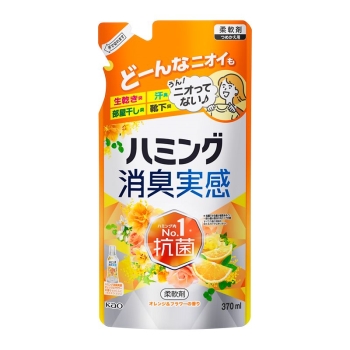 花王　ハミング消臭実感　オレンジ＆フラワー　つめかえ用　３７０ｍｌ