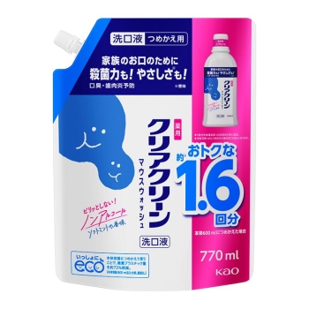 花王　クリアクリーンマウスウォッシュ　ソフトミントの香味　つめかえ用　７７０ｍｌ
