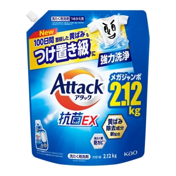 花王　アタック抗菌ＥＸ　つめかえ用　２１２０ｇ